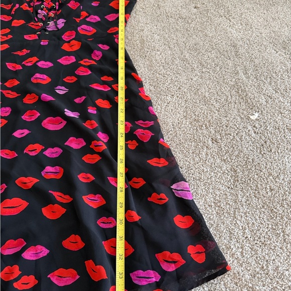 Betsey Johnson Black Dress with Lip Print - Picture 5 of 7